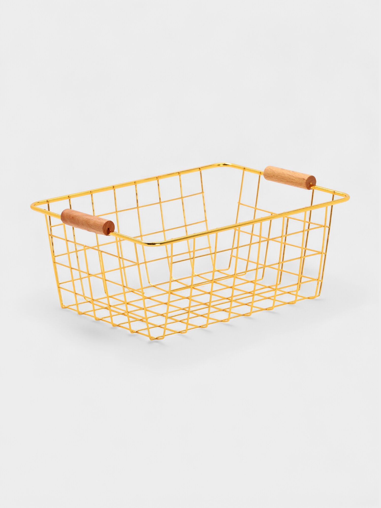 Корзина для хранения «Доляна. Голден» 24.5×18×10 см золотистая