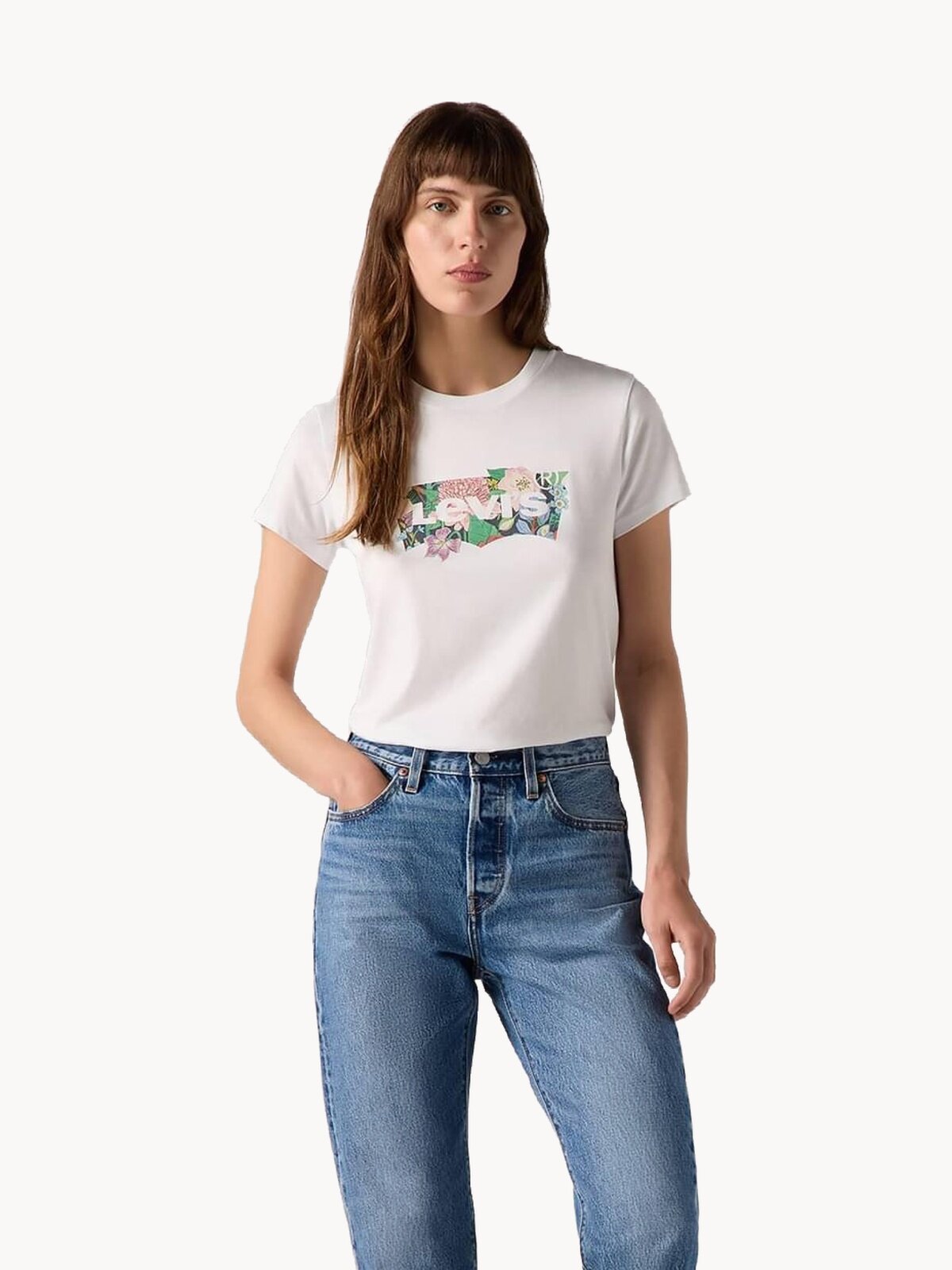 Футболка Levi's The Perfect Tee, размер M, белый