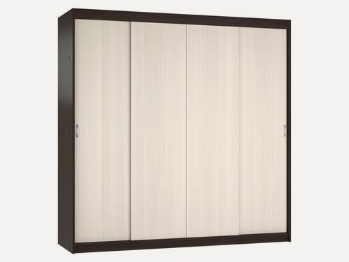 Изображение товара Шкаф купе для одежды со штангой "Эко 4" 200х240х60 Венге цаво / Бодега белая