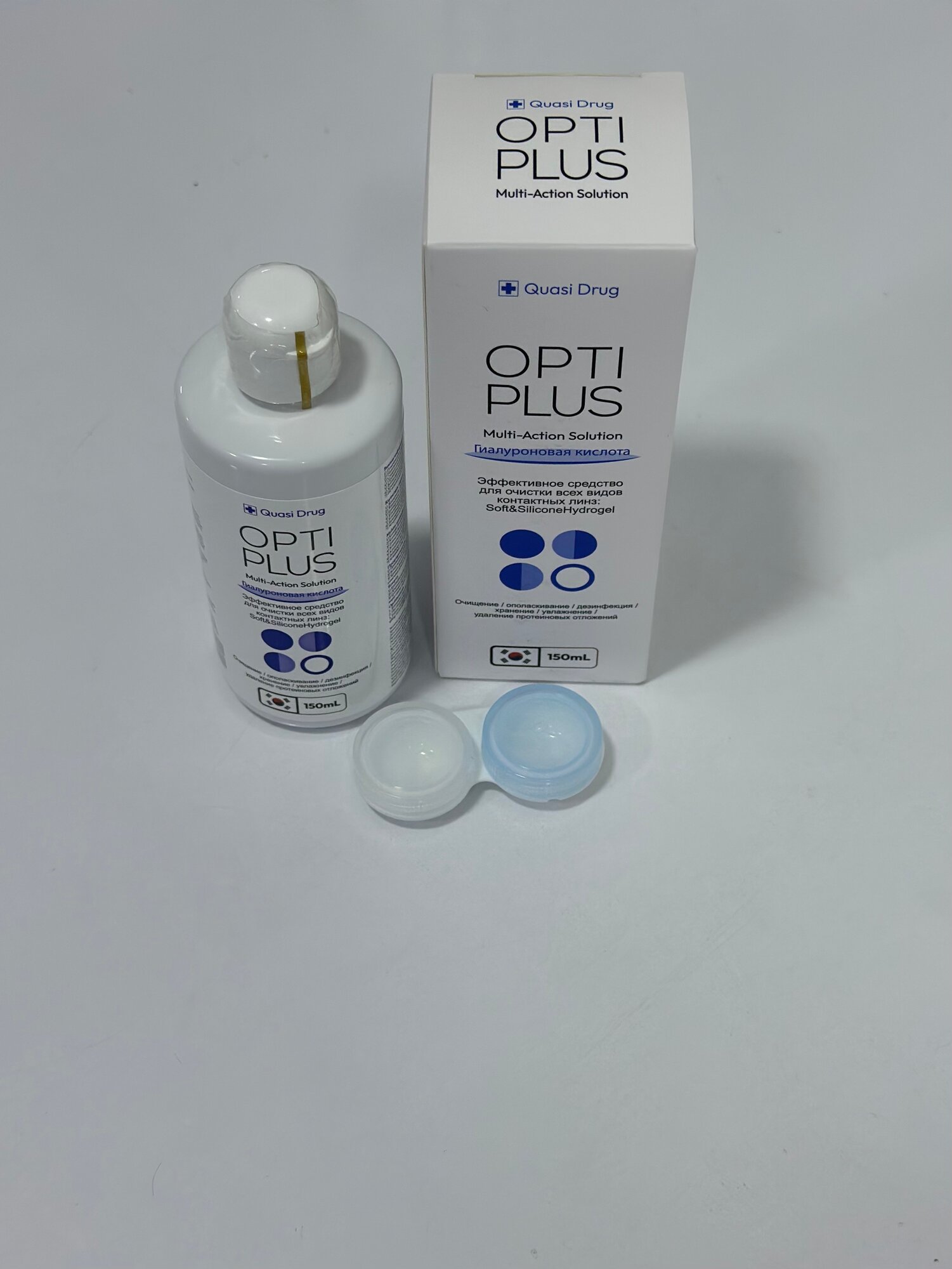 OPTI PLUS 150ml Раствор универсальный для контактных линз (с контейнером) — фото 1