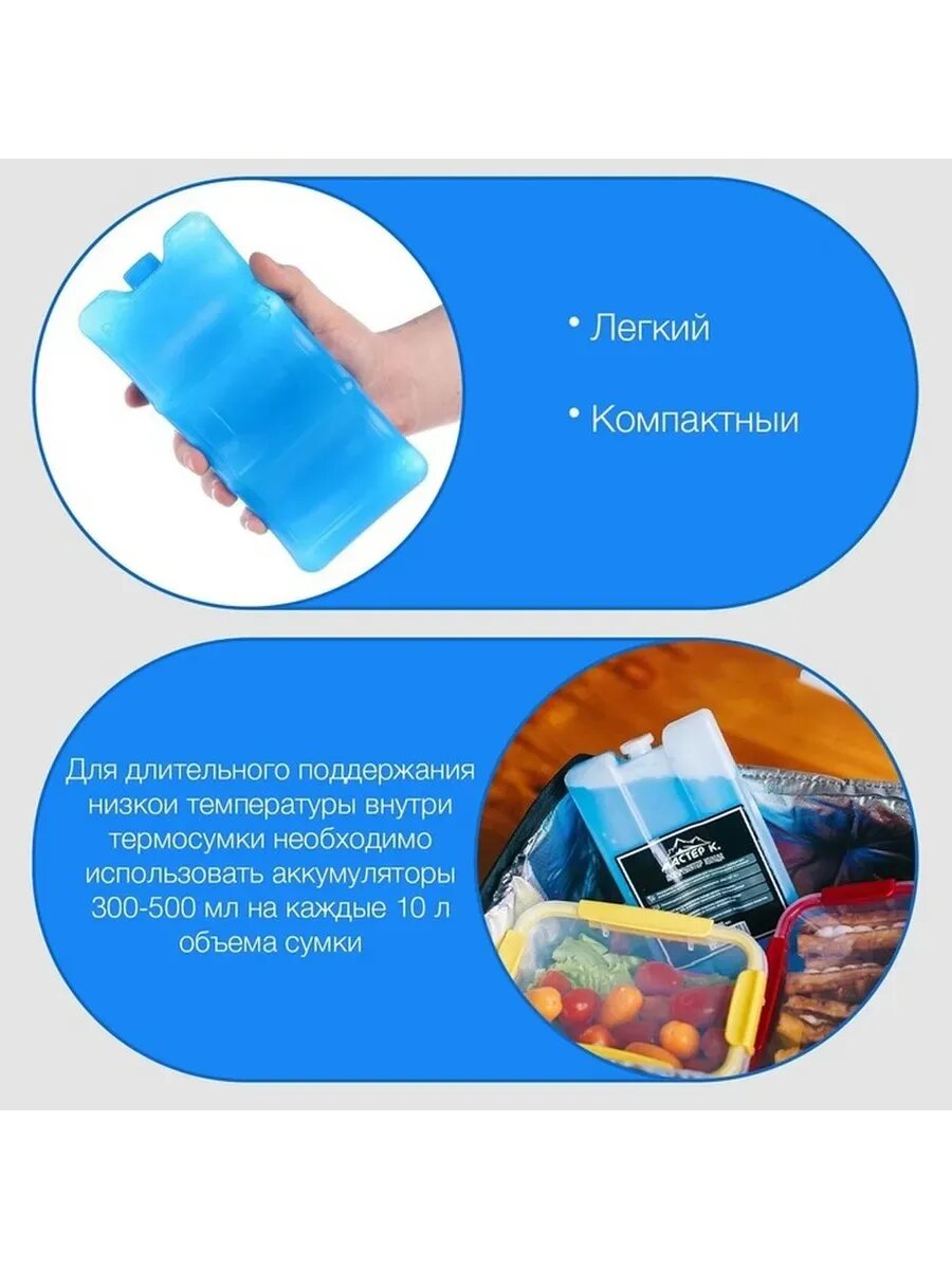 Гелевые аккумуляторы холода, набор 4 шт.