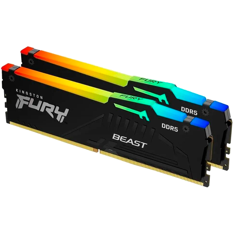Оперативная память Kingston KF556C40BBAK2-32, 32 ГБ (2x16 ГБ), DDR5, 5600 МГц, DIMM, CL40 KF556C40BBAK2-32