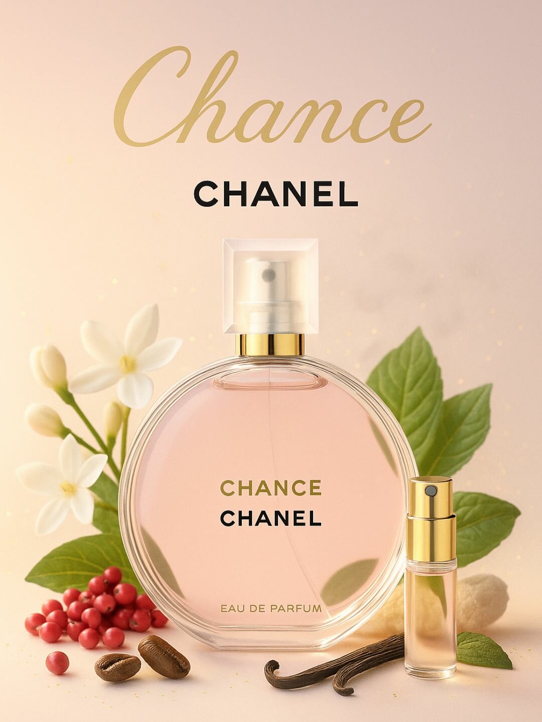 Atir ayollar uchun Chanel Chance Eau Tendre, 3 ml
