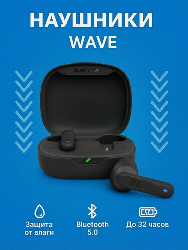 Изображение товара JBL WAVE FLEX (JBLWFLEXBLK) EU черные