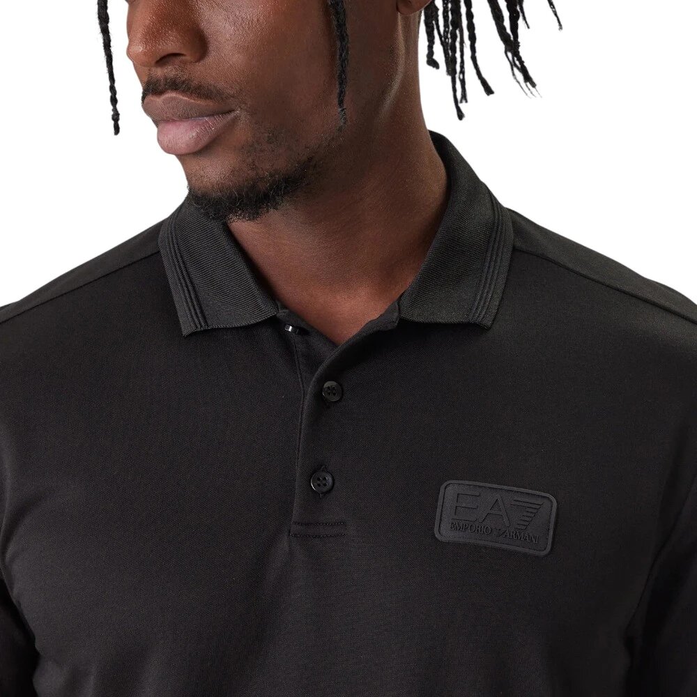 Поло EA7 EMPORIO ARMANI, размер L, черный — фото 1