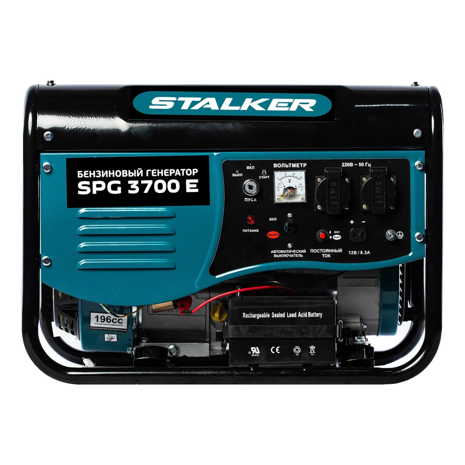 Бензиновый генератор STALKER SPG-3700E / 2.5кВт / 220В — фото 1