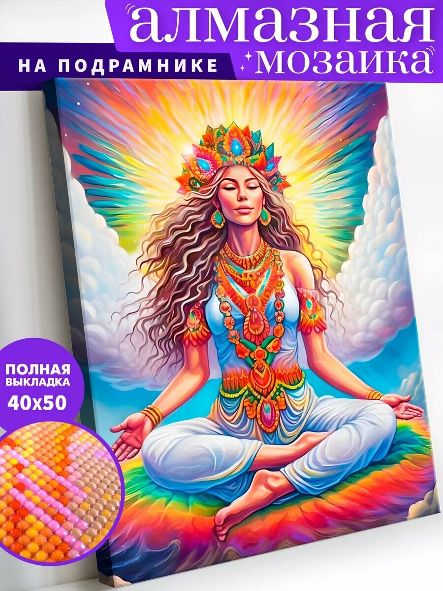 Алмазная мозаика на подрамнике 40х50 см "В нирване"