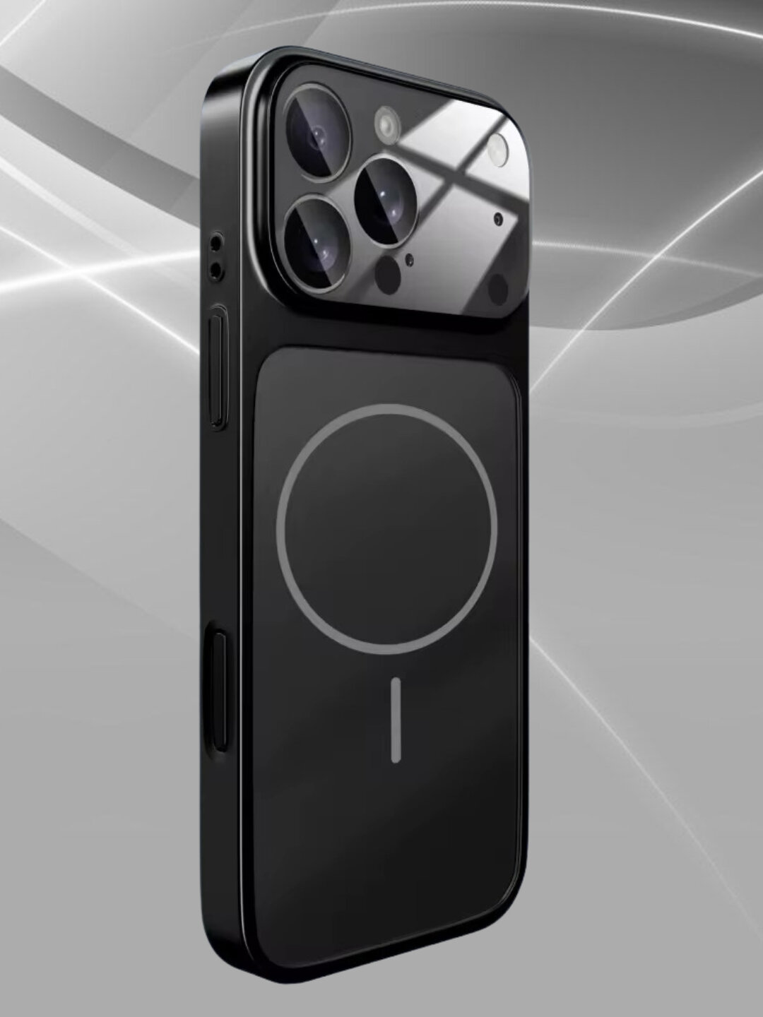 Чехол Savdo belgisi, для Apple iPhone 17, 16 PRO, MagSafe, прозрачный, пластик, серый, оранжевый