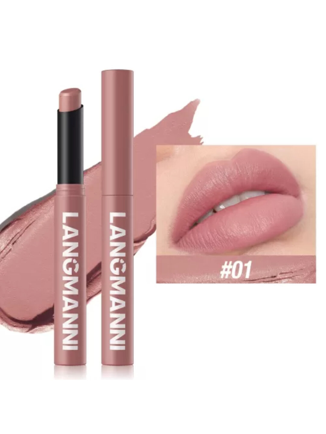 Матовая помада для губ Langmanni — стойкий насыщенный цвет, бархатное покрытие и комфорт без сухости