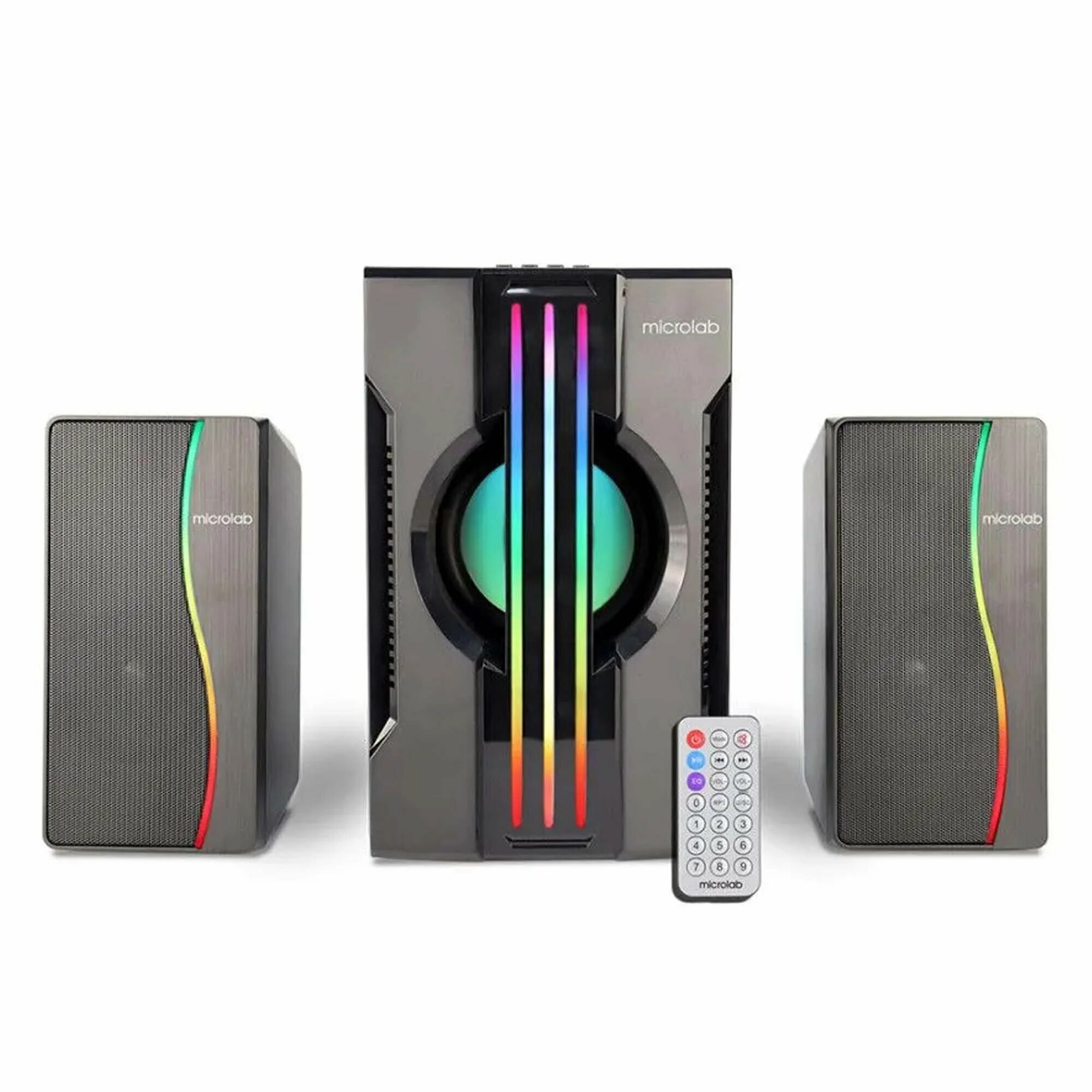 Акустическая система 2.1 G‑200BT Microlab, 25 Вт, Bluetooth, USB, SD, FM, LED, черная