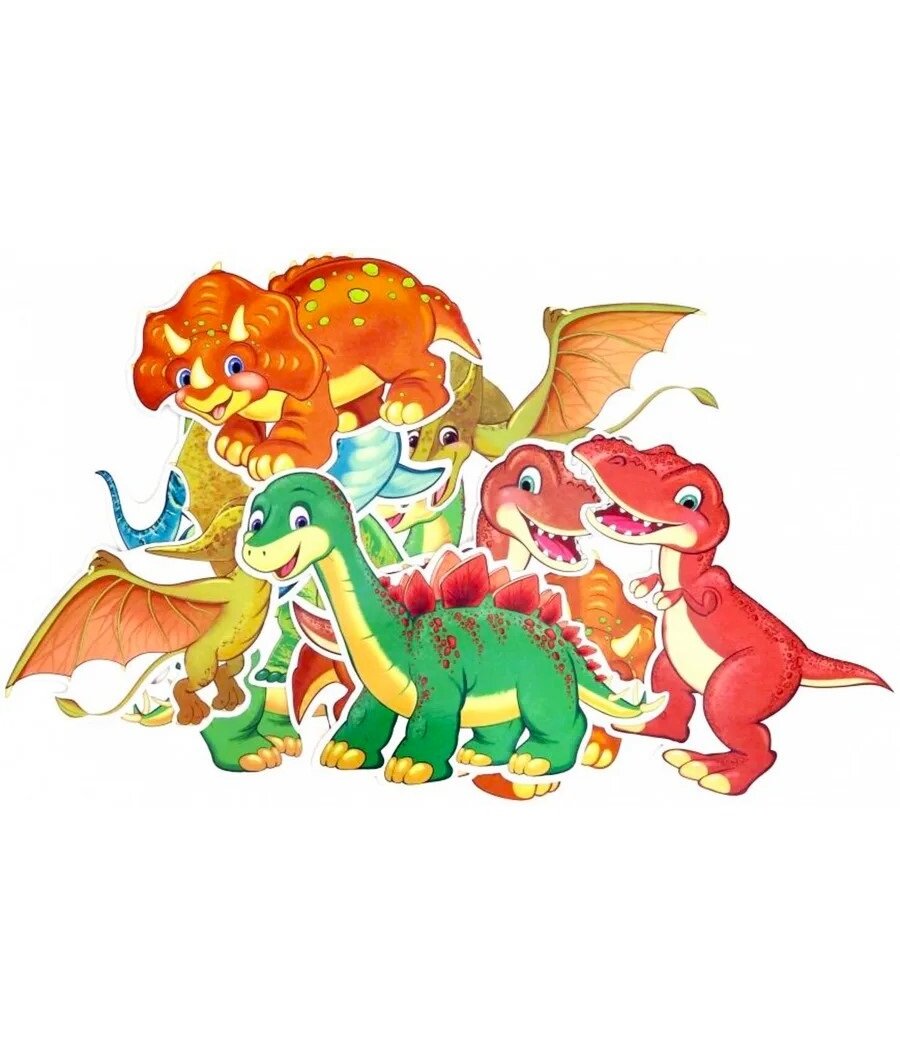 Комплект украшений на скотче Динозаврики 10 видов КМ-12824 0+