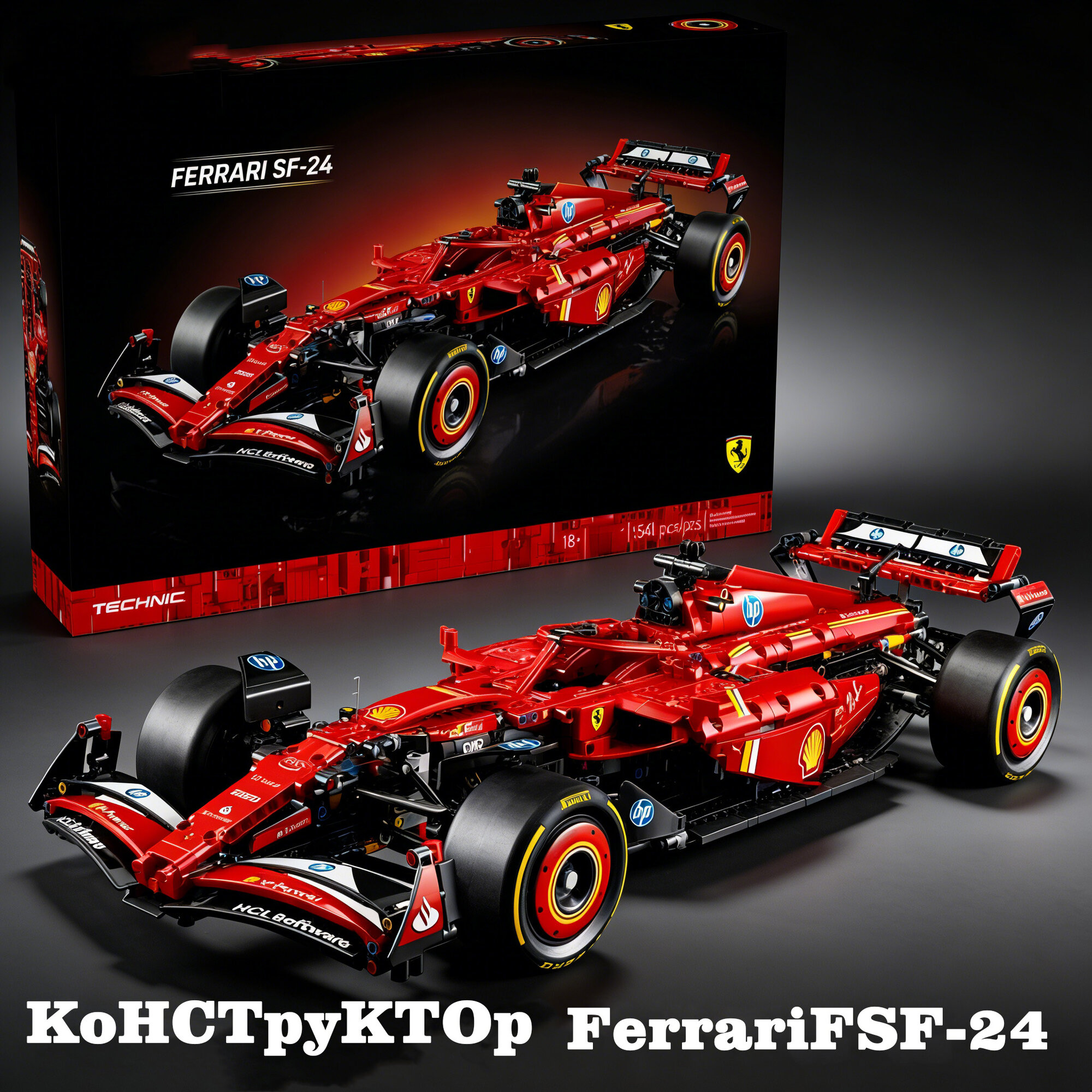 Lali F1 гонки SF-24 строительный блок сборки игрушка