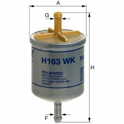 Фильтр топливный HENGST H163WK NISSAN Primera P11, Sunny III, Terrano II.Almera N15, Maxima, Micra