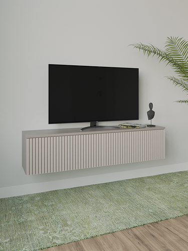 Изображение товара Тумба под телевизор подвесная Астон, ЛДСП/ПВХ, 110х31х29 см, Велюр