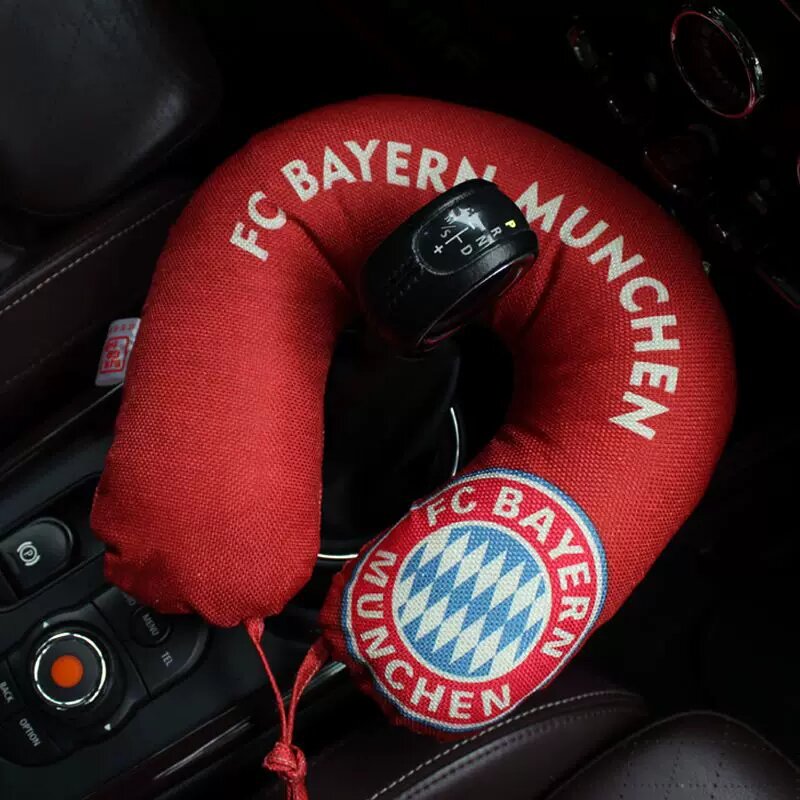 Подушка для шеи в форме U для автомобиля, клубный дизайн Баварии, удобная поддержка головы для сна и вождения