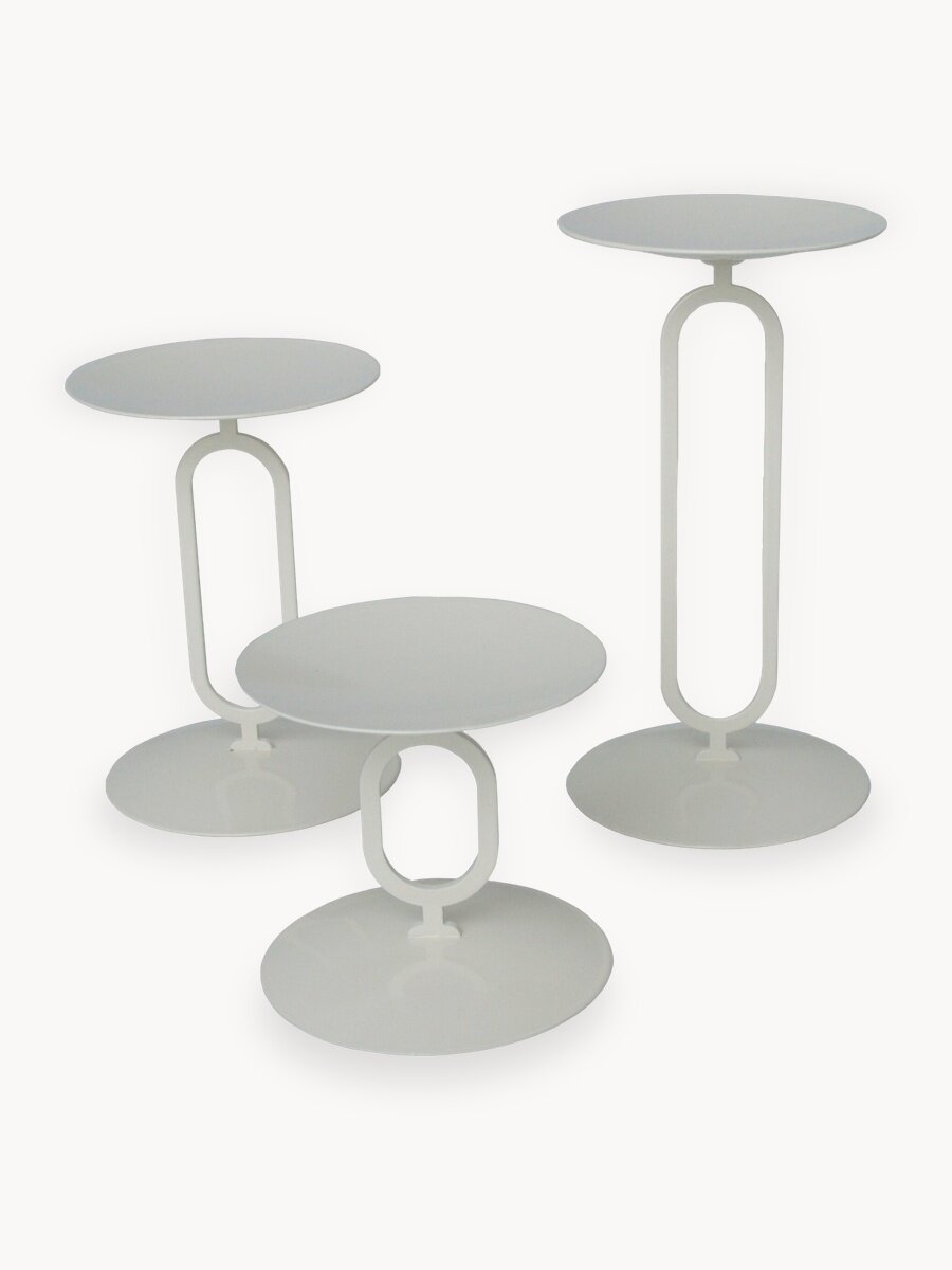 Подсвечники для свечей металлические высокие набор 3шт PS057-WY