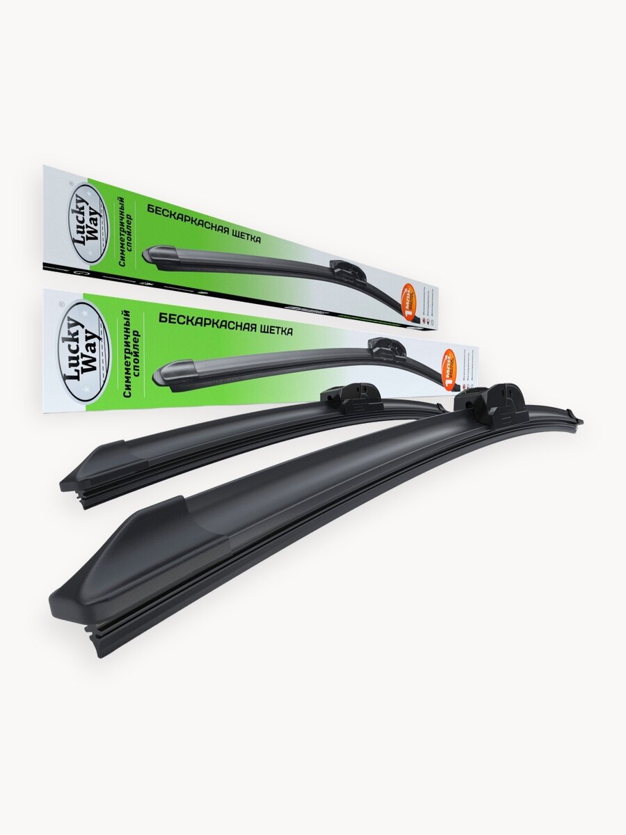 2 Щетки стеклоочистителя в комплекте 51+51 см (500 500), Дворники для автомобиля LuckyWay Приора, Ларгус (12-21), ВАЗ 2114, Нива Шевроле, Газ Газель Бизнес, Рено Логан 1