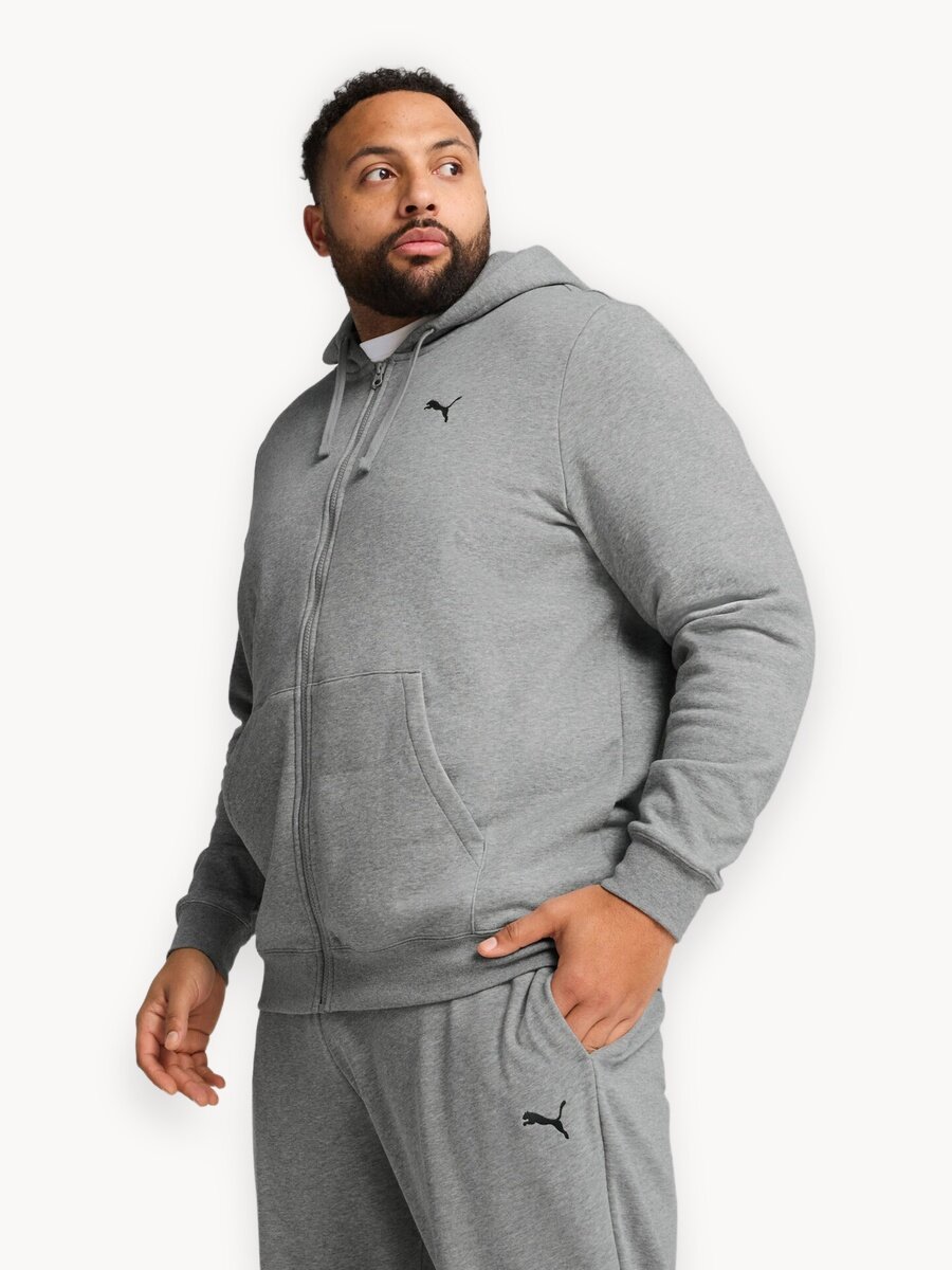 Толстовка PUMA Essentials Full-Zip Fleece, размер XL, , серый