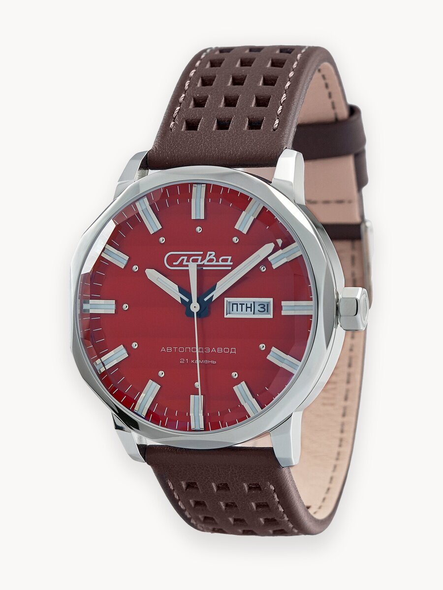 Наручные часы Слава, красный