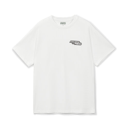 фото Футболка amazing red basic peach jersey print tee, размер 50-52, белый