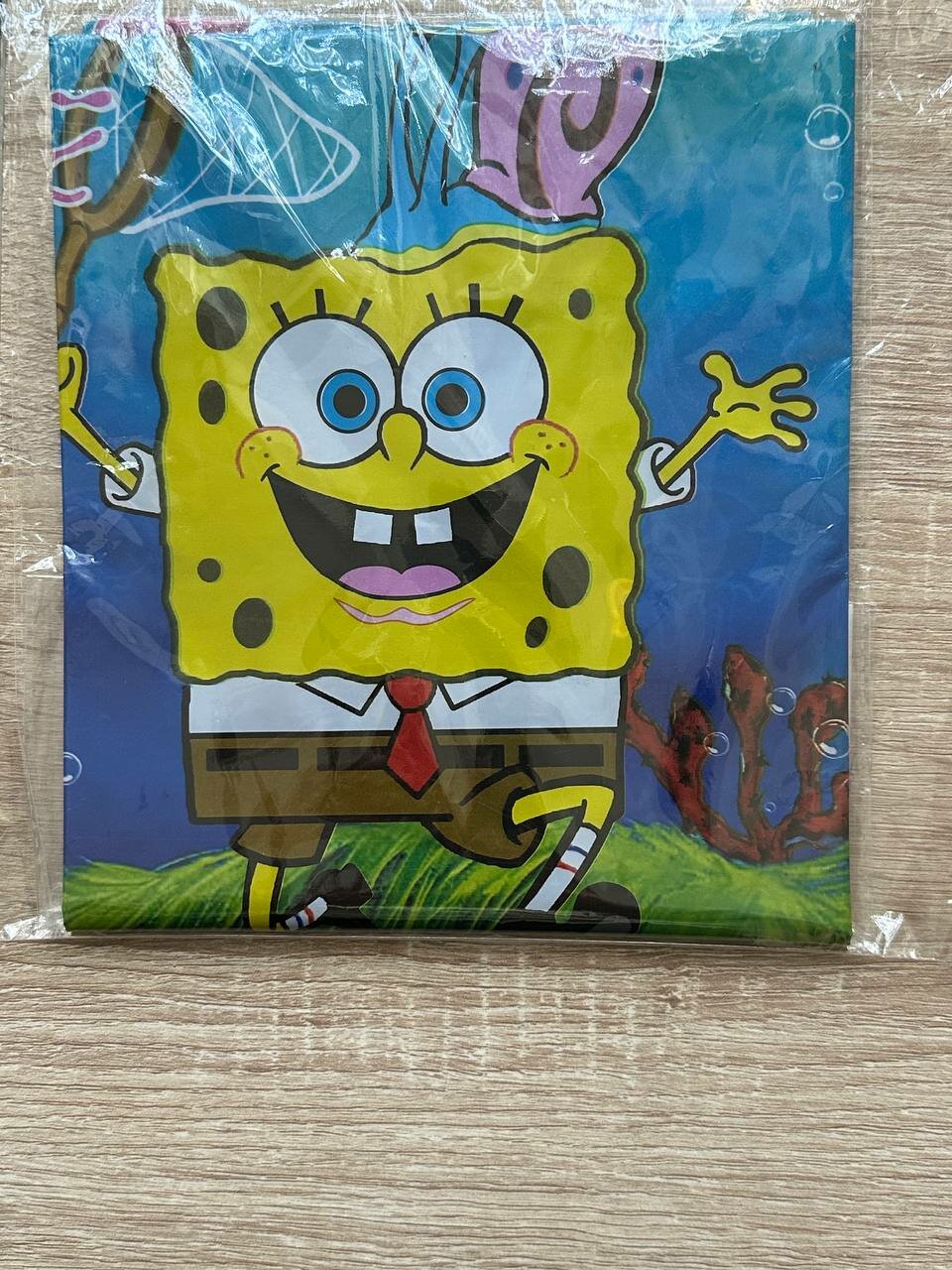 Красивая скатерть для стола, на праздник или день рождения с принтом SpongeBob SquarePants