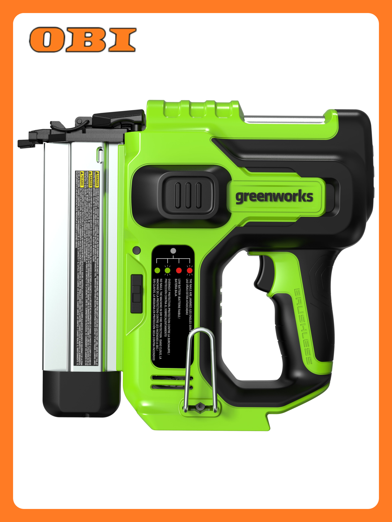 Гвоздезабиватель аккумуляторный Greenworks GD24BN 24 В без АКБ и З/У