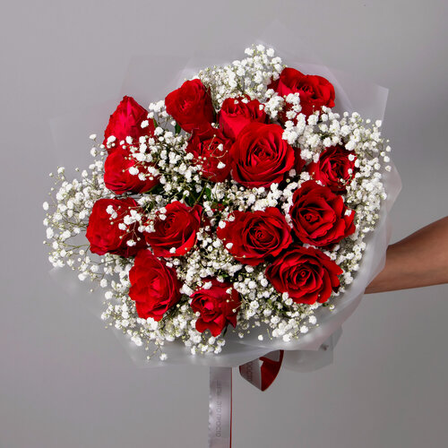 Изображение товара Букет цветов "Ретро" в коробке и аквабоксе от "Простоцветы"