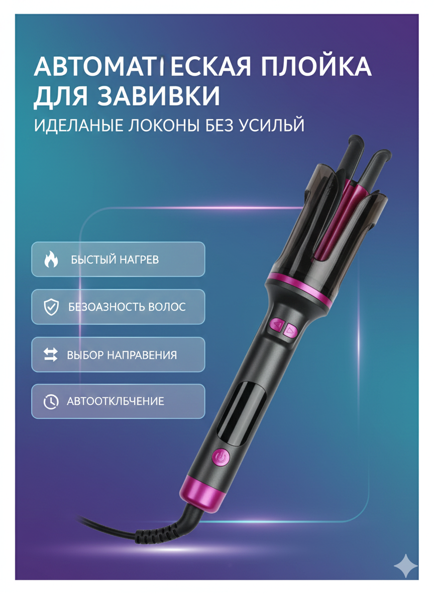 Мультистайлер, автоматическая плойка, стайлер для завивки волос