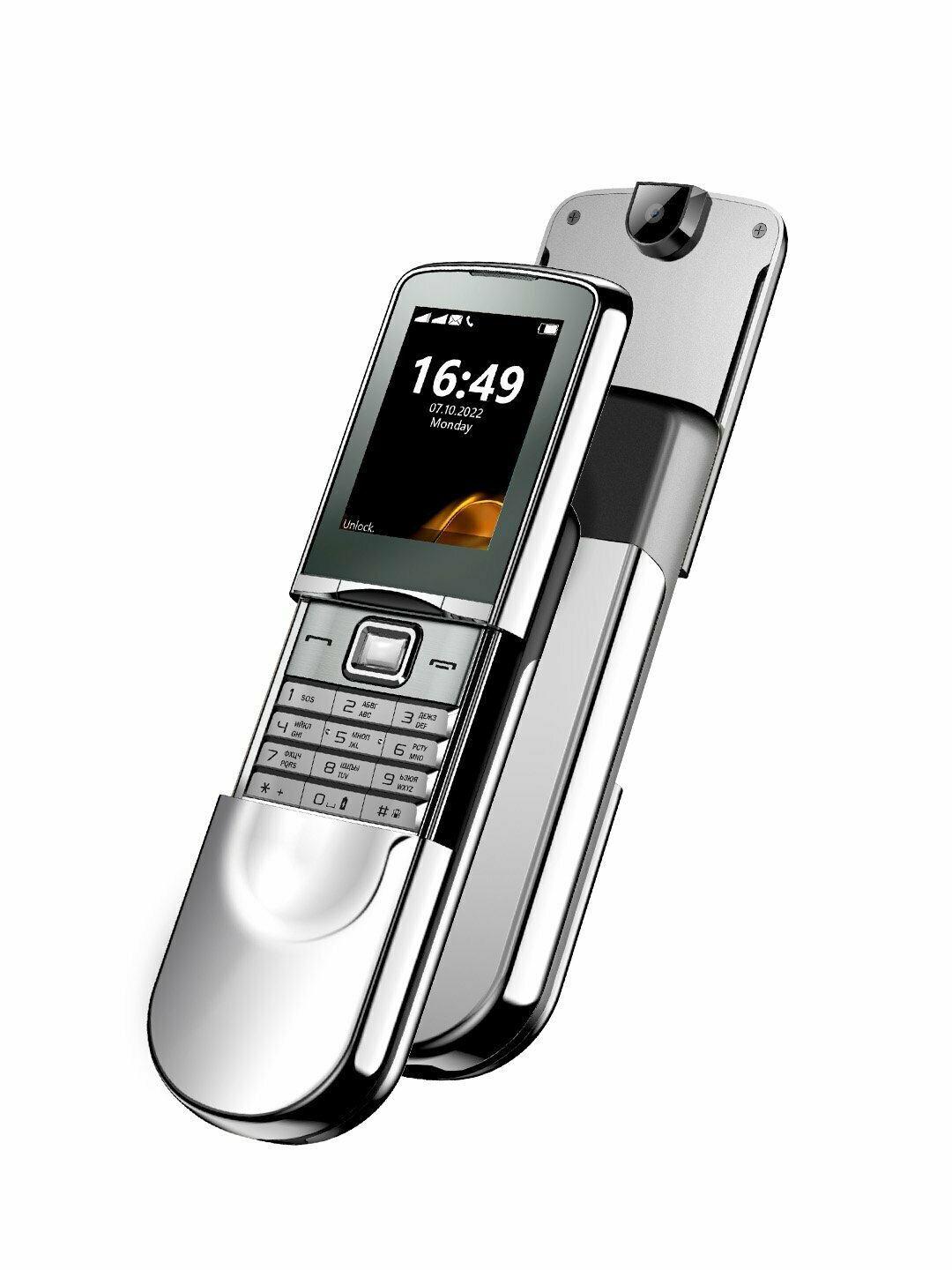 Кнопочный мобильный телефон Novey N880 с 2 - SIM слотами, Тёмно-серый