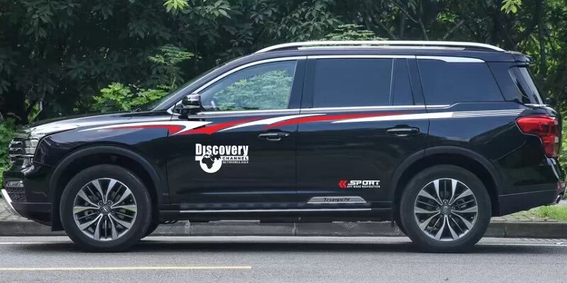 B Стиль Импортный Материал Белый и Красный Автомобильная Наклейка для Обеих Сторон - Для Автомобилей Guangqi Chuanqi