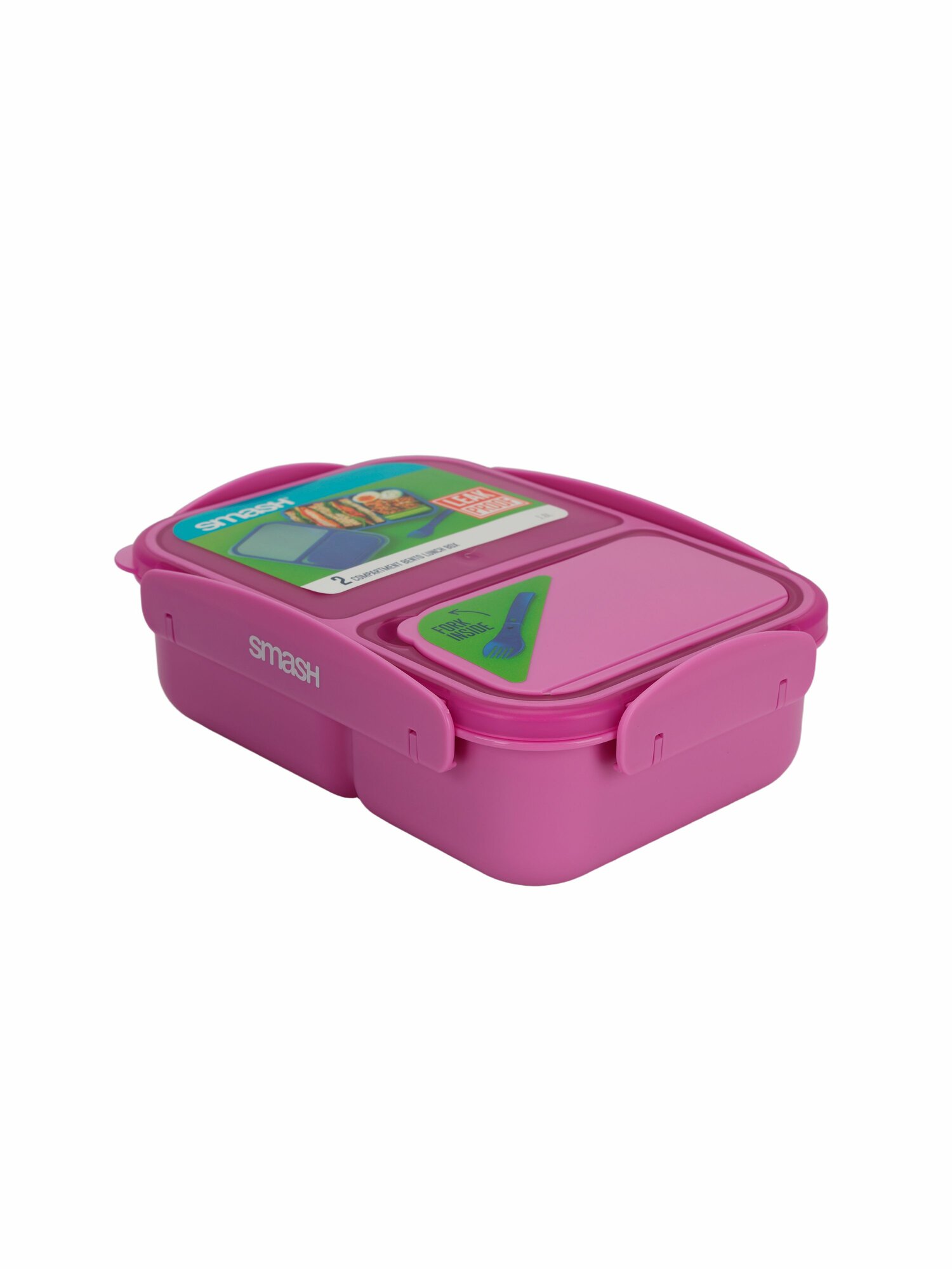 Ланч-бокс Smash "Bento" 1,6л двухсекционный розовый 35063