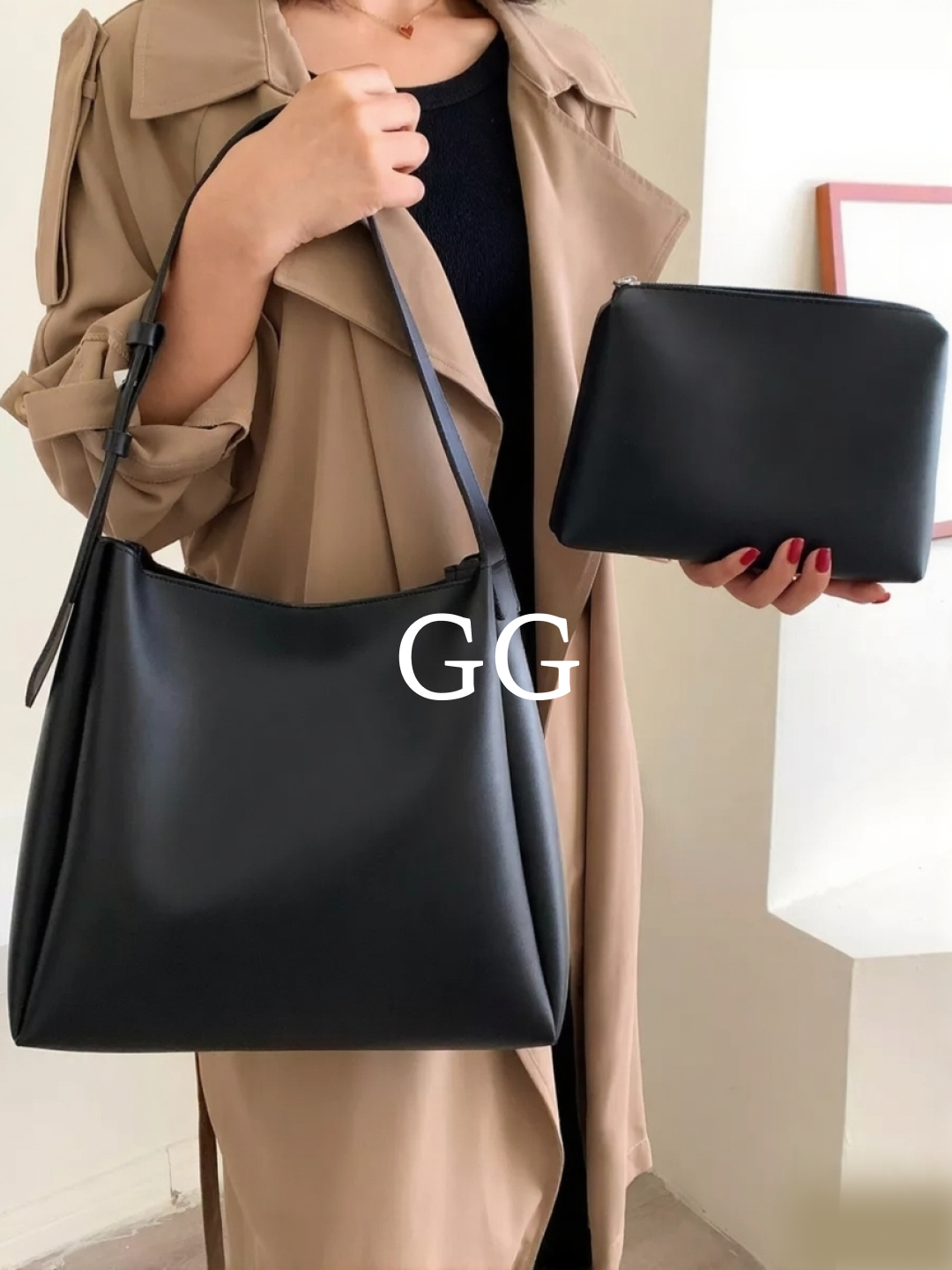 Сумка шоппер  Сумка большая А4 с косметичкой