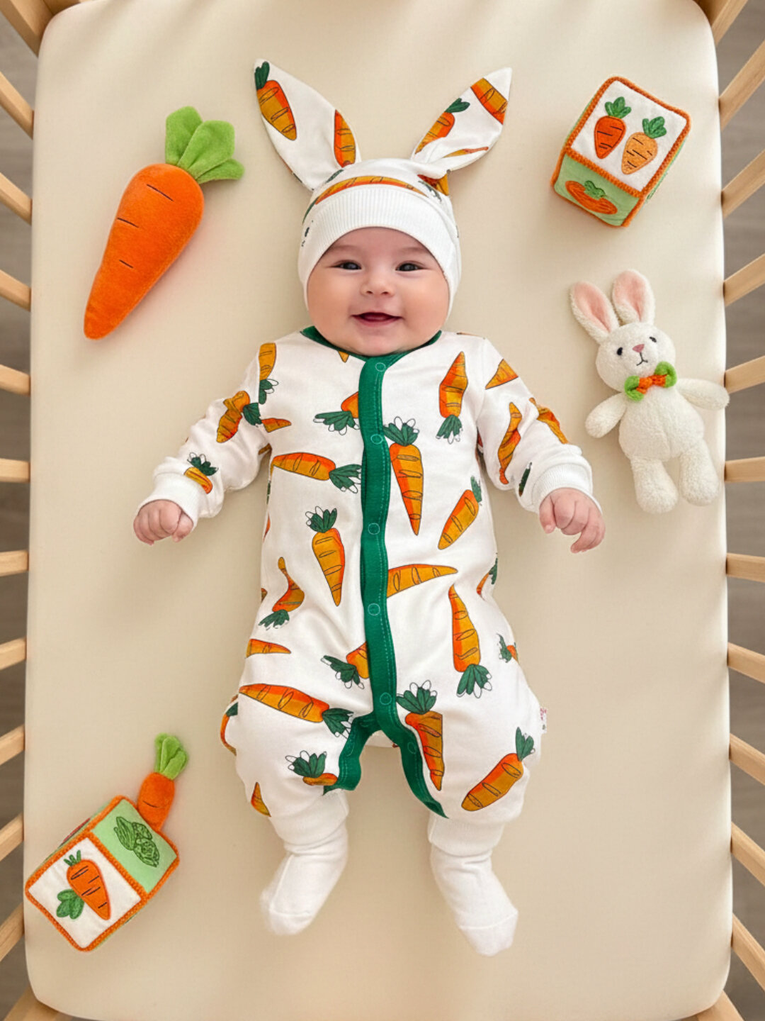 Комбинезон , размер 80, оранжевый — фото 1