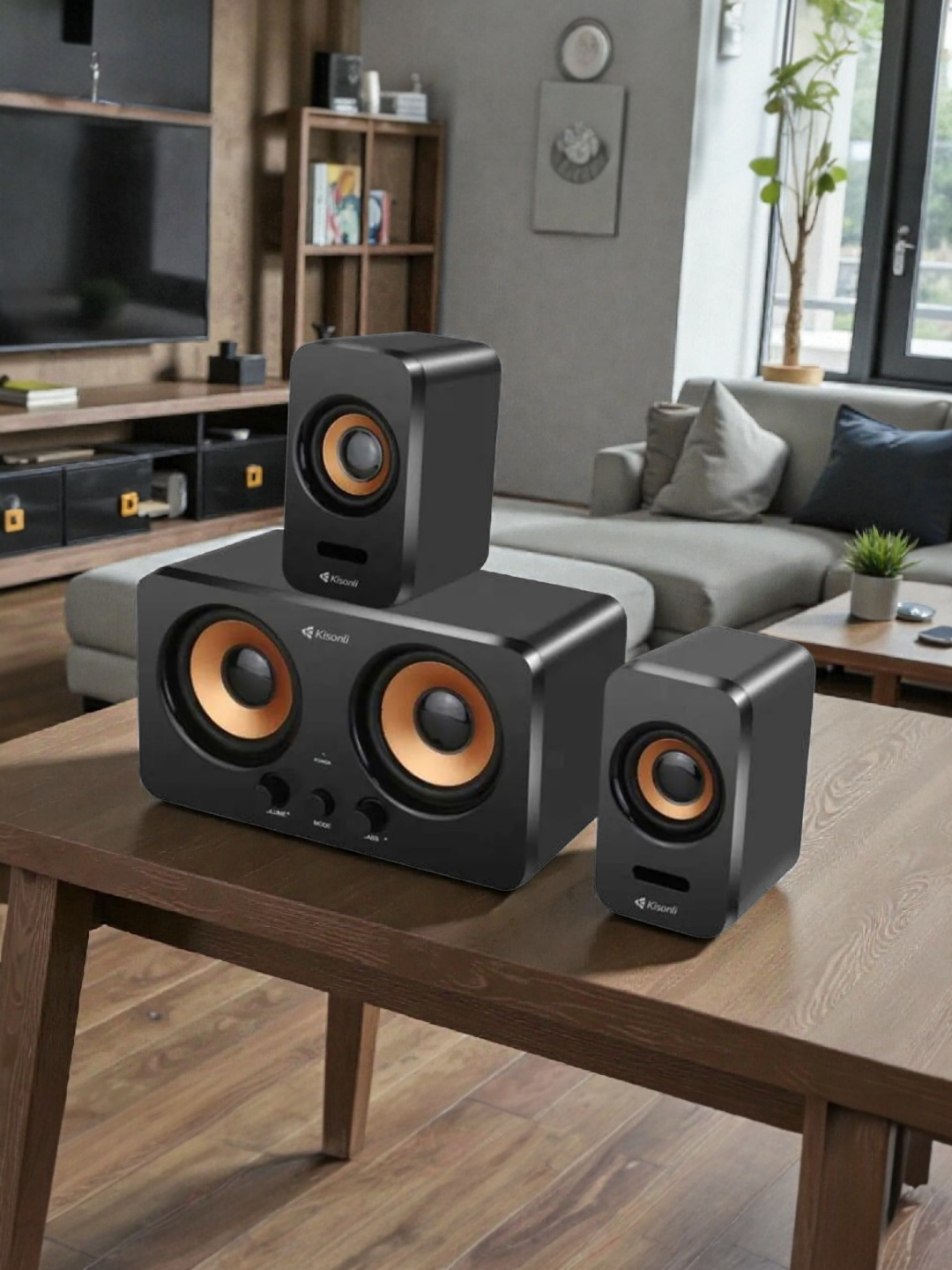 Kisonli U-3300BT Bluetooth колонка с мощным басом, до 10 часов работы, портативная акустика