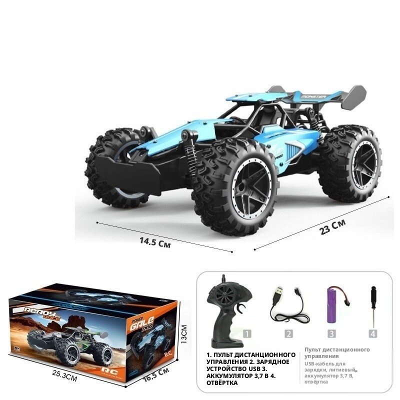 Радиоуправляемая машинка-багги Big-foot Off-road Buggy RC Car масштаба 1/18 с подсветкой, высокоскоростная радиоуправляемая машинка-горный велосипед, игрушка, подарок. 2.4G