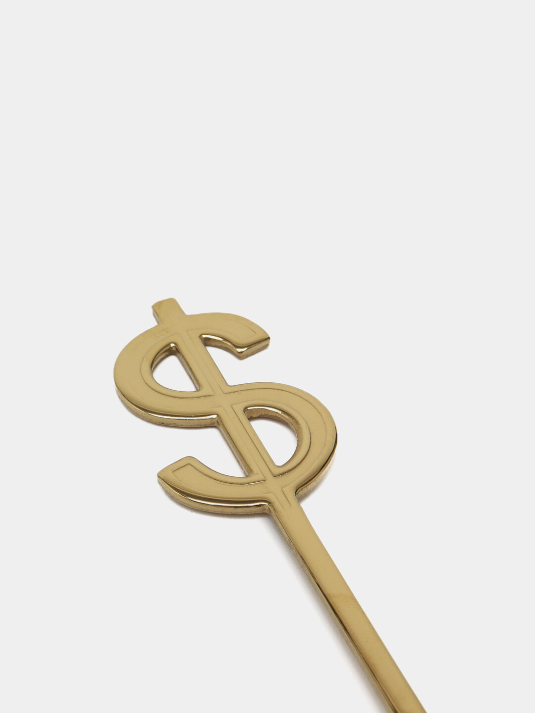 Сувенирная чайная ложка доллар 15 см золотая, оригинальный подарок на праздник — фото 1