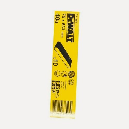 Изображение товара Шлифленты DEWALT DT3301, 75 x 533 мм, 40G, 10 шт.