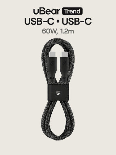 Изображение товара Кабель зарядный uBear Trend USB-C/USB-С (Type-C) 60Вт 1,2 метра