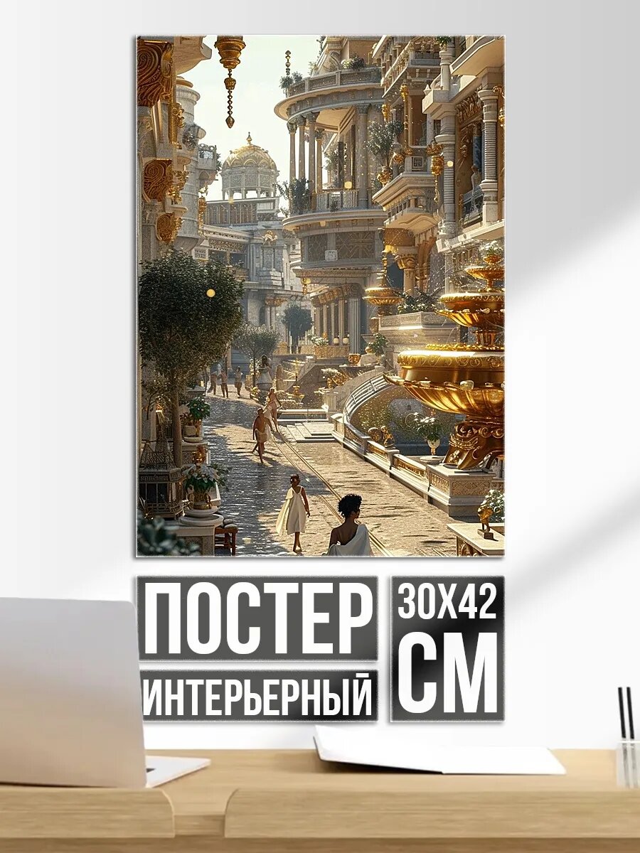 Плакат постер Золотой город
