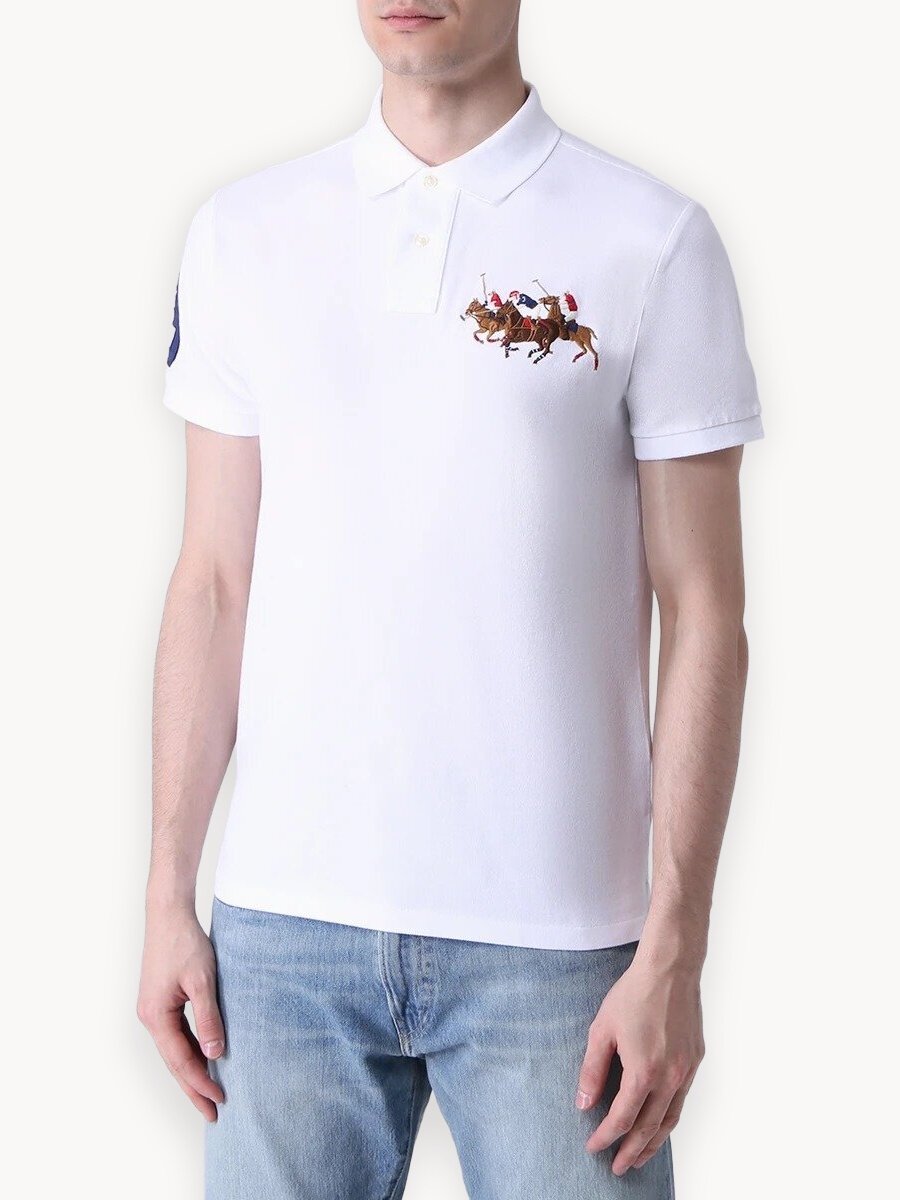 Поло Polo Ralph Lauren, размер XL, белый