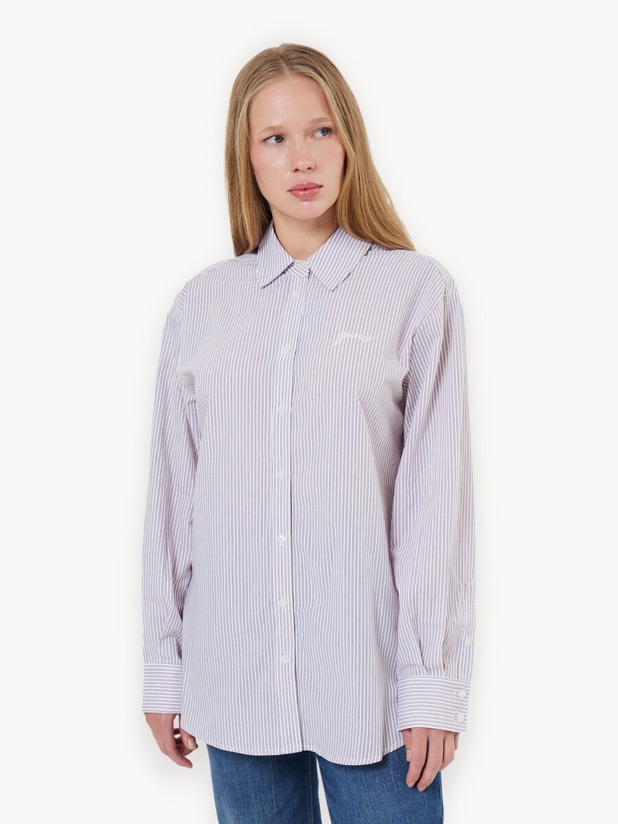 Блуза GUESS, размер M, белый/розовый