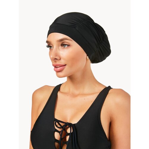 Шапочка для плавания женская для длинных волос в аквазоне GYM TEAM 52-58см