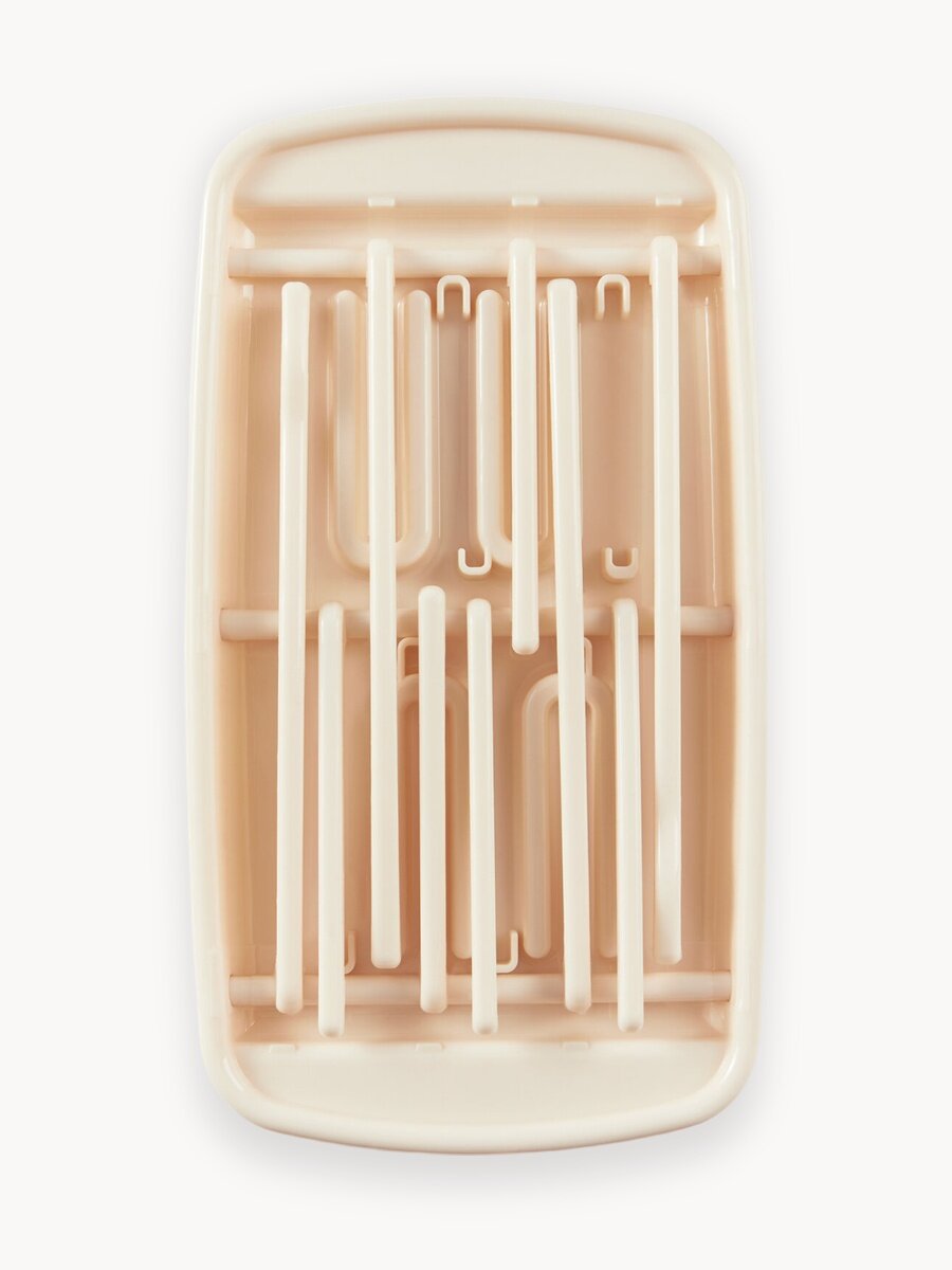 33010, Сушилка для бутылочек и сосок Happy Baby, подставка для посуды настольная, складная, компактная, кремовая