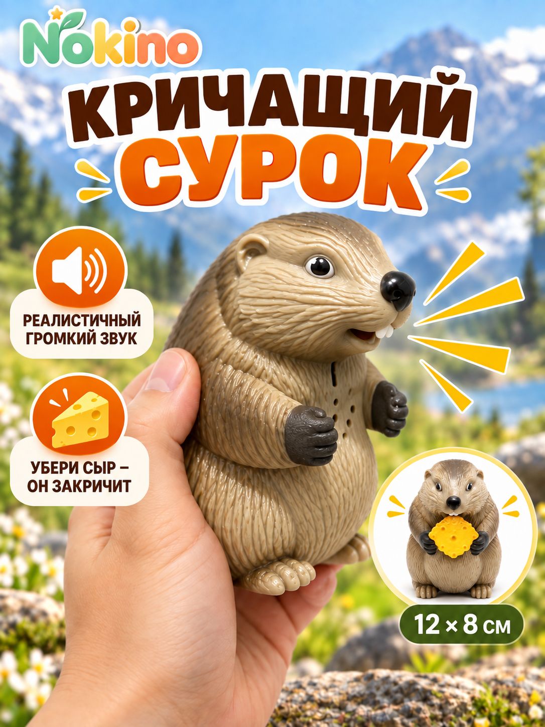 Игрушка, издающая звуки кричащего сурка