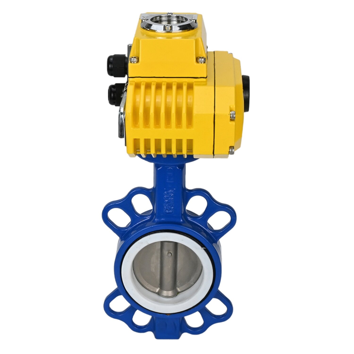 Затвор DN.ru WCB-316L-PTFE Ду300 Ру16, с электроприводом-080 220В