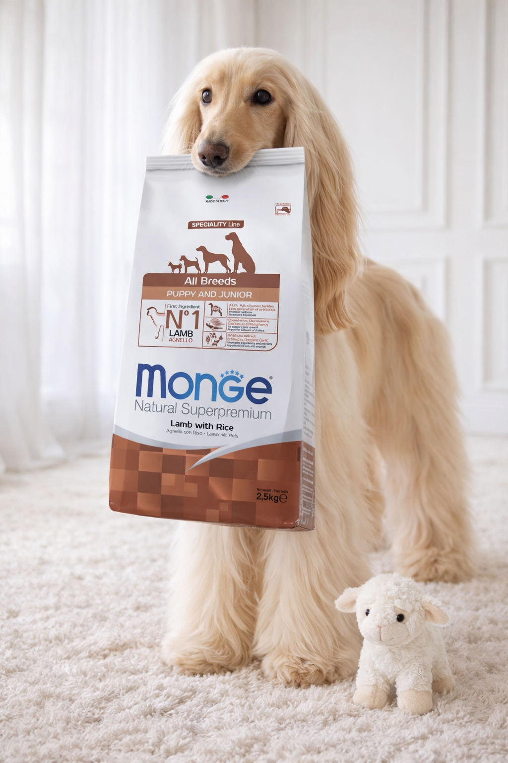 Сухой корм Monge Speciality line, для щенков, ягненок, 2.5 кг