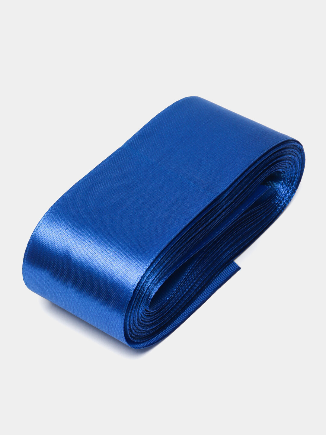 Атласная лента, ширина 5 см, 13 м, синий, для рукоделия, флористики