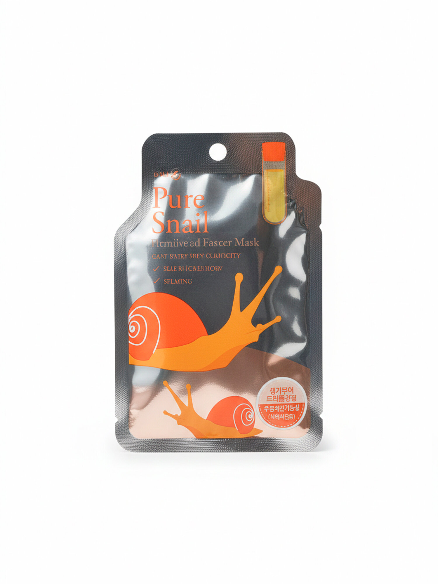 Тканевая маска Dearderm "Pure Snail Ample", с муцином, омолаживающая, увлажняющая, 25г