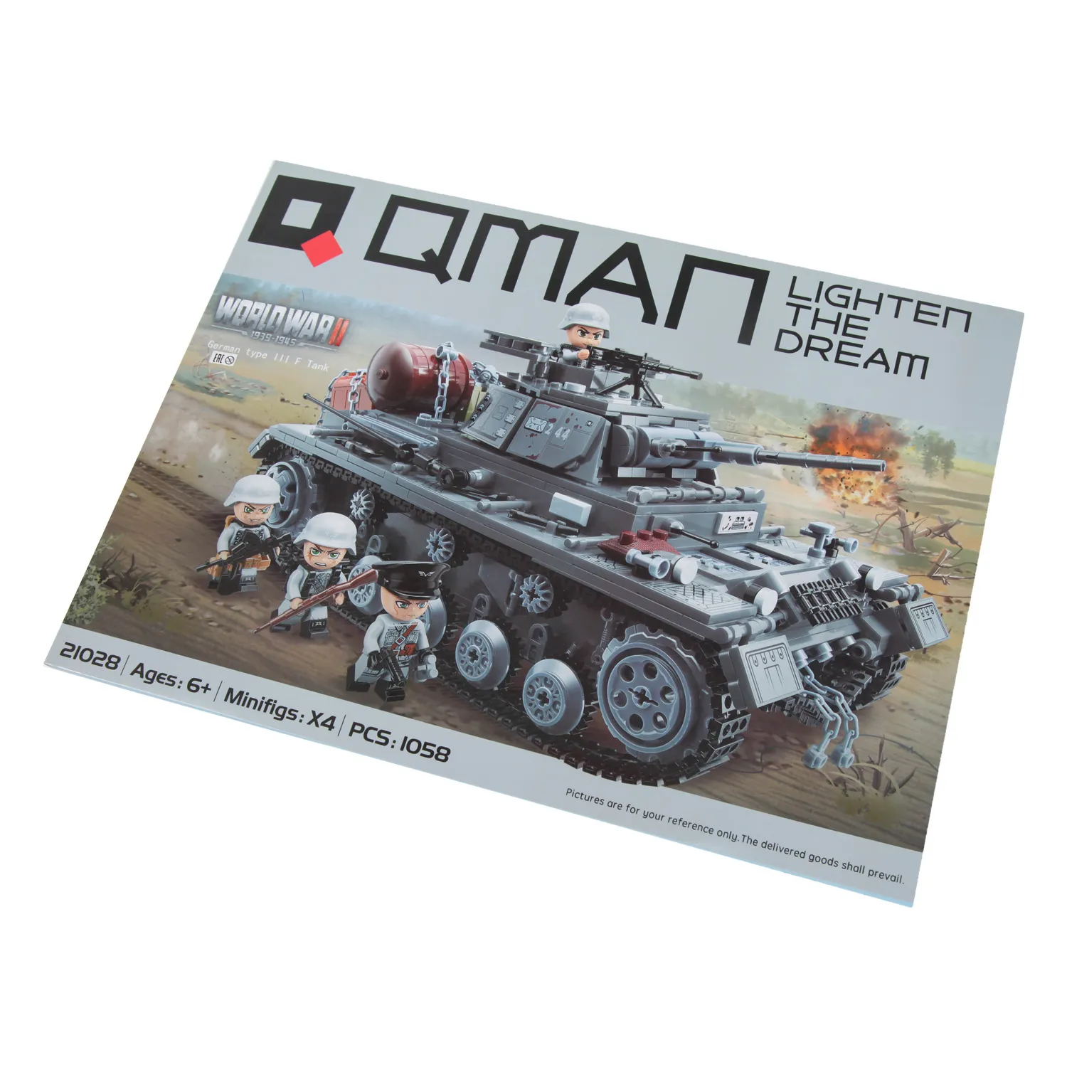 Конструктор Qman "Танк" (1058 дет.) — фото 1