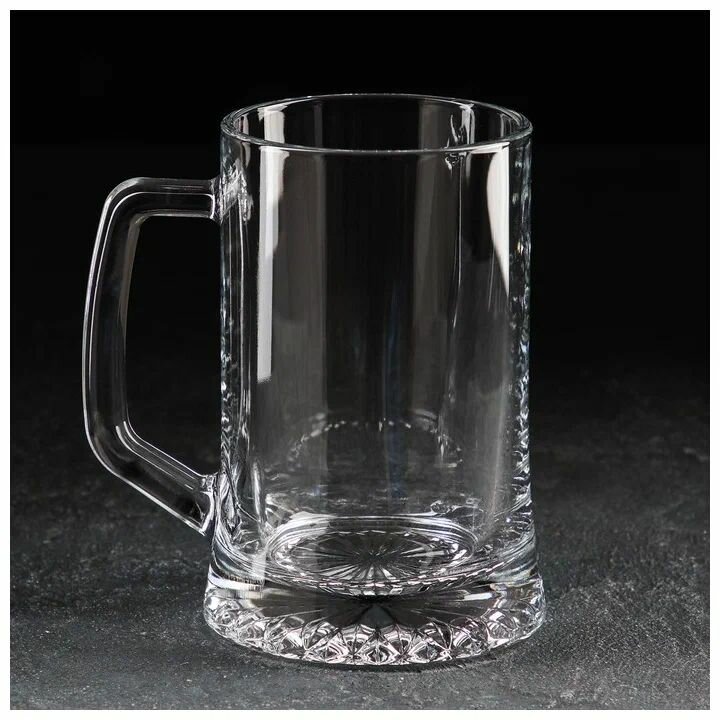 Кружка для пива "Паб"; стекло; 0,6л. — фото 1